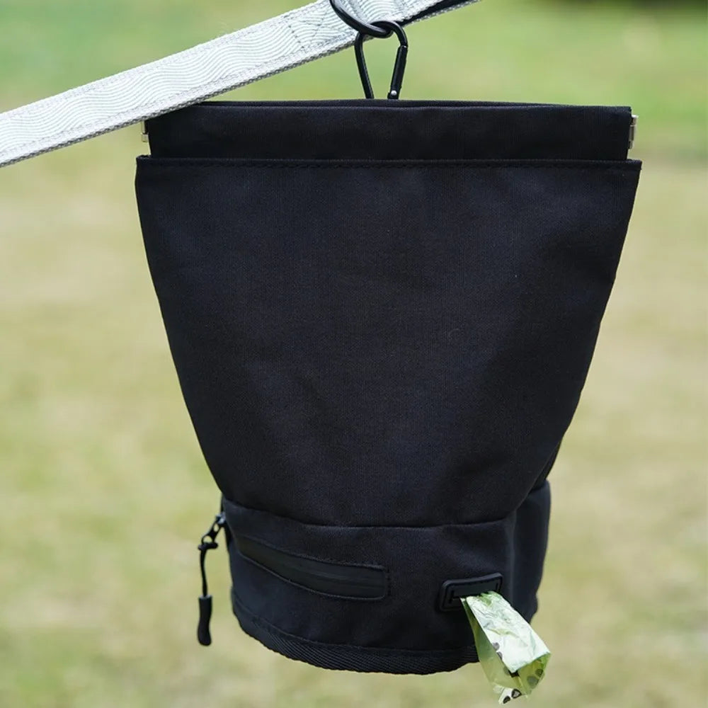 Portable Waterproof Pet Poop Scooper Bag Oxford Hanging Dog Poop Bag Carrier with Hook Dog Garbage Holder Shopping