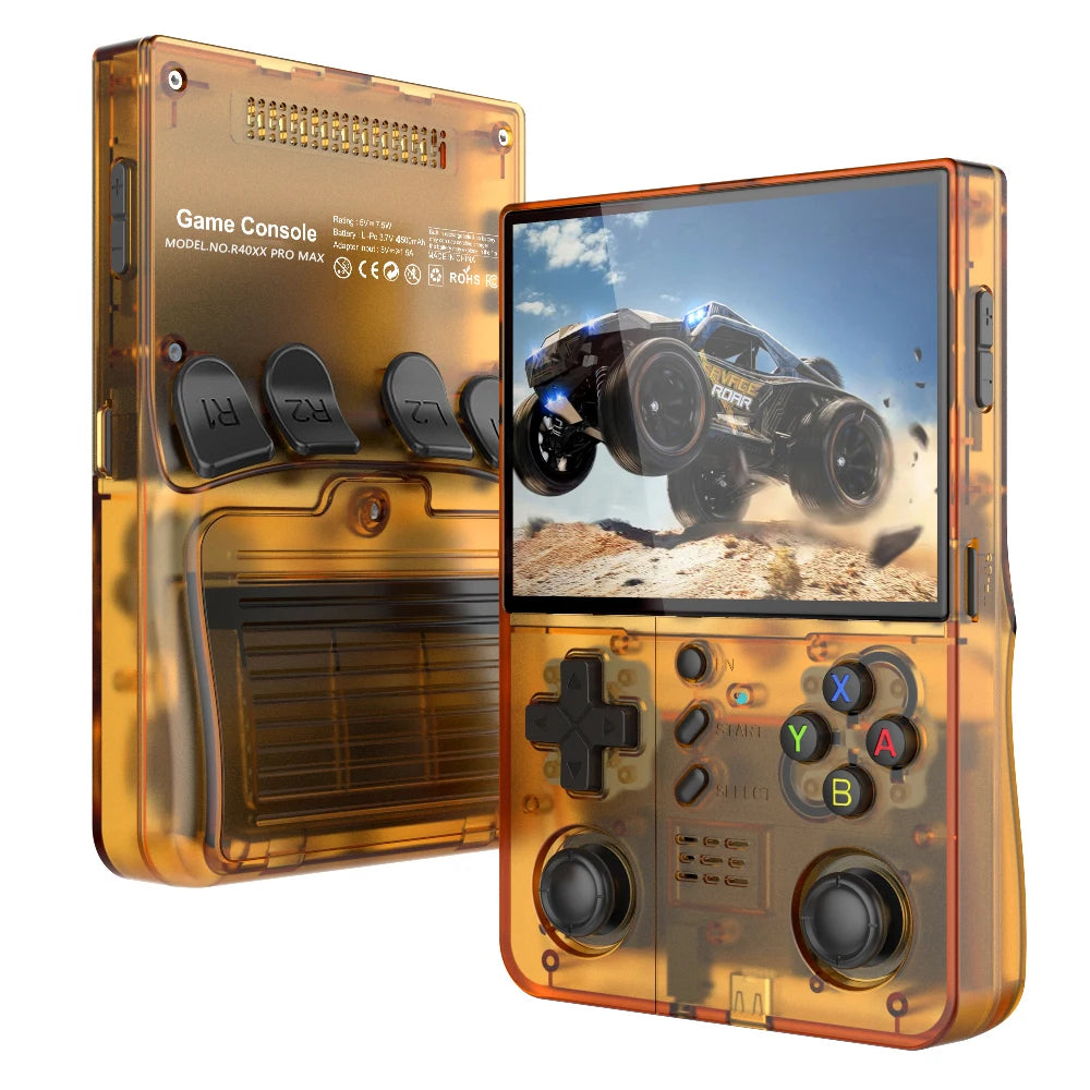 FUNKIDDY R40XX Pro Max Handheld Game Console – 4.2” IPS Screen, 4000mAh Battery, Built-in Wi-Fi, Retro Gaming Console for Kids