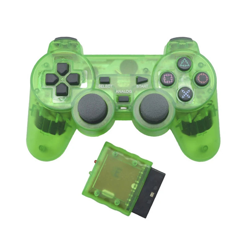 Transparent Color  Wireless Gamepad For PS2  2.4G Vibration Joystick Blutooth Controller compatible For Playstation 2 Joypad