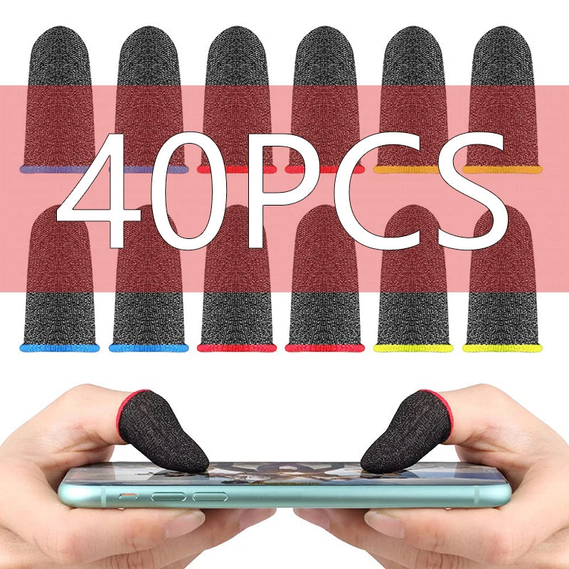 20pair Gaming Finger Sleeve Breathable Fingertips For PUBG Games Anti-Sweat Touch Screen Finger Cots Cover Sensitive Touch Glove