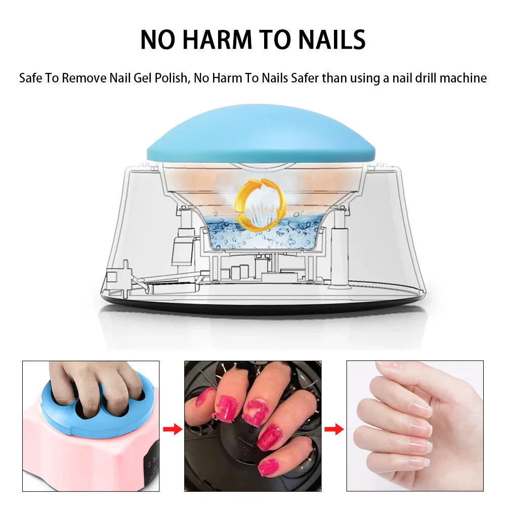 Electric Steam Gel Nail Remover Upgraded Acrylic Nail Polish Removal Box Nail Polish Beauty Salon Machine for Nail Gel Polish