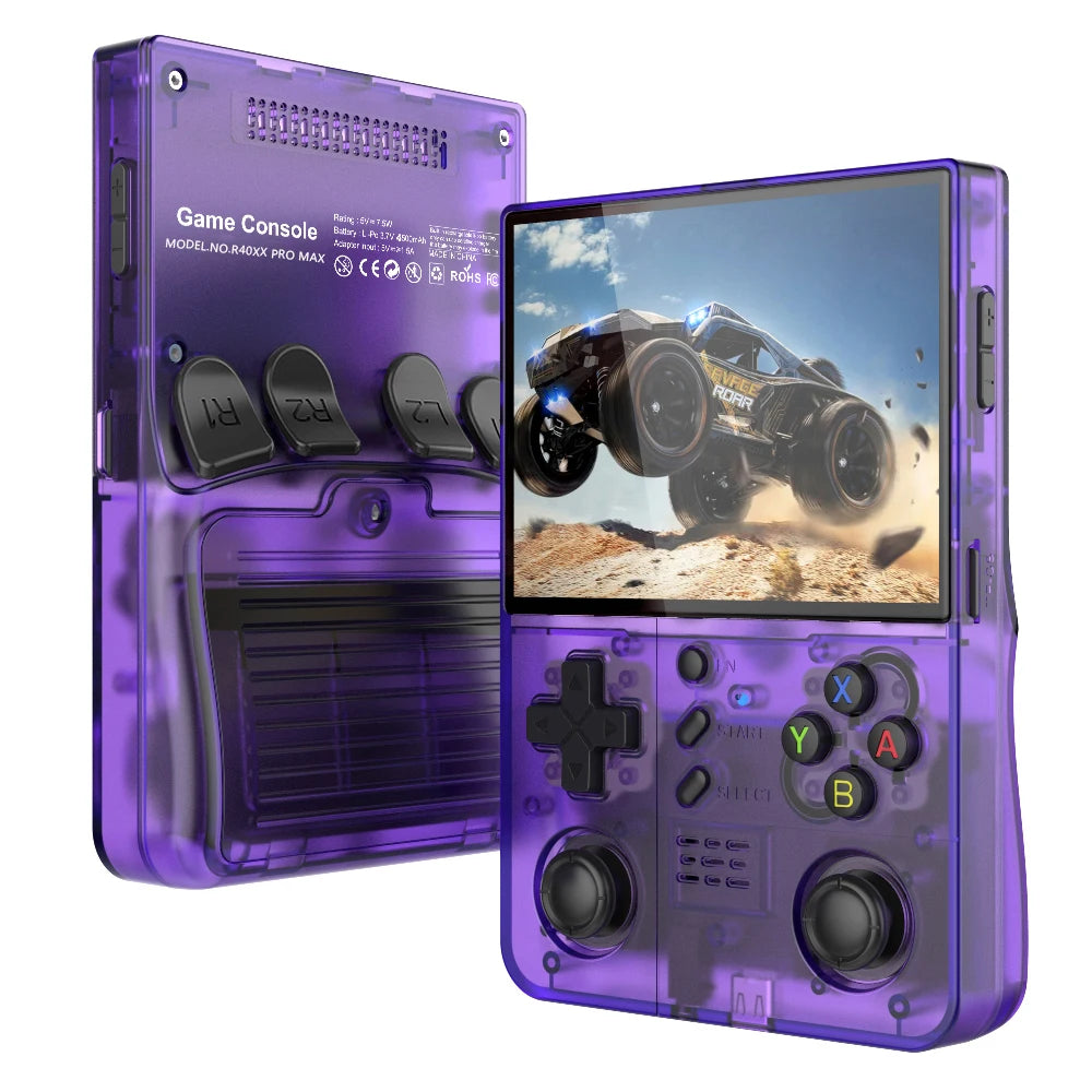 FUNKIDDY R40XX Pro Max Handheld Game Console – 4.2” IPS Screen, 4000mAh Battery, Built-in Wi-Fi, Retro Gaming Console for Kids