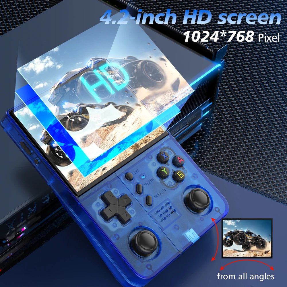 FUNKIDDY R40XX Pro Max Handheld Game Console – 4.2” IPS Screen, 4000mAh Battery, Built-in Wi-Fi, Retro Gaming Console for Kids