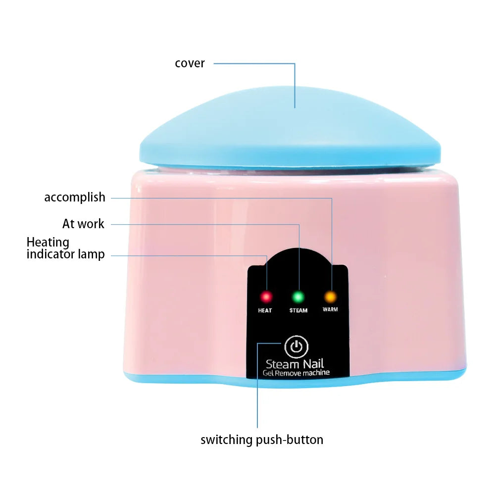 Electric Steam Gel Nail Remover Upgraded Acrylic Nail Polish Removal Box Nail Polish Beauty Salon Machine for Nail Gel Polish
