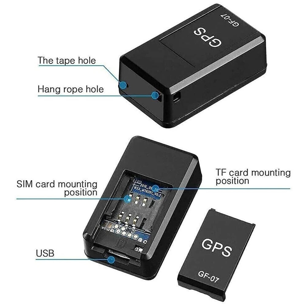 1-5pcs GF-07 Mini GPS Car Tracker GPRS Real Time Tracking Anti-Theft Anti-lost Locator Key Pet Locator SIM Message Positioner