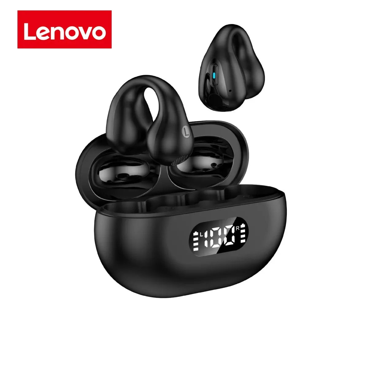 Original Lenovo T75 Sound Quality Wireless Headphones Bone Conduction Sports Bluetooth Earphones 9D HiFi sound Touch control