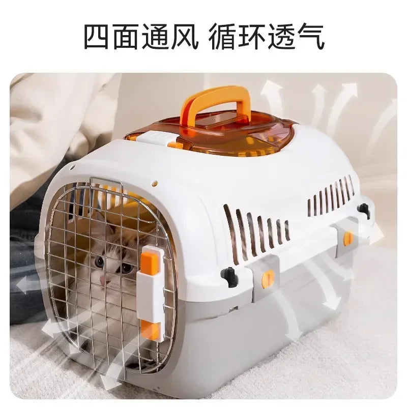 Portable Durable Pet Travel Car Cage Check Box for Cats And Dogs out Check Box
