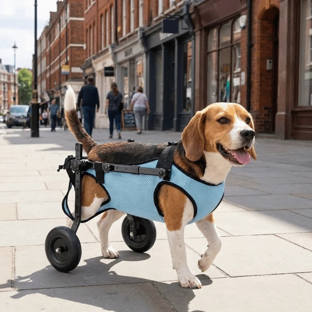 Adjustable Dog Wheelchair Comfortable Hind Leg Support Dog Mobility Scooter Breathable Pet Wheelchair Cart Pets Rehabilitation