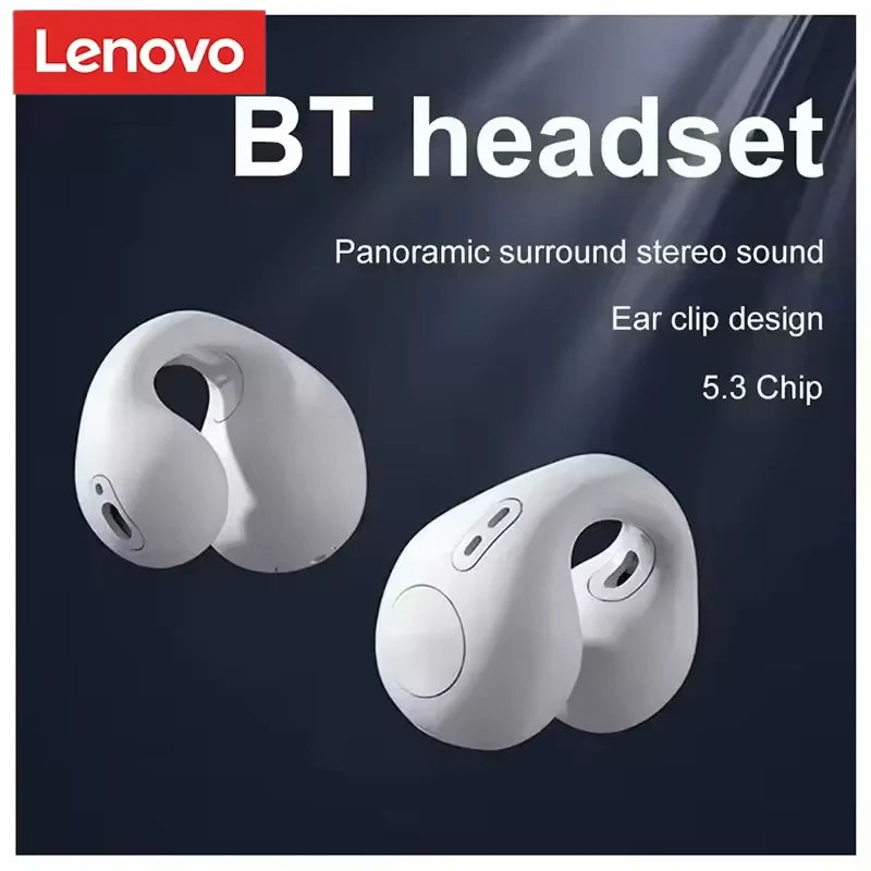 Original Lenovo T75 Sound Quality Wireless Headphones Bone Conduction Sports Bluetooth Earphones 9D HiFi sound Touch control