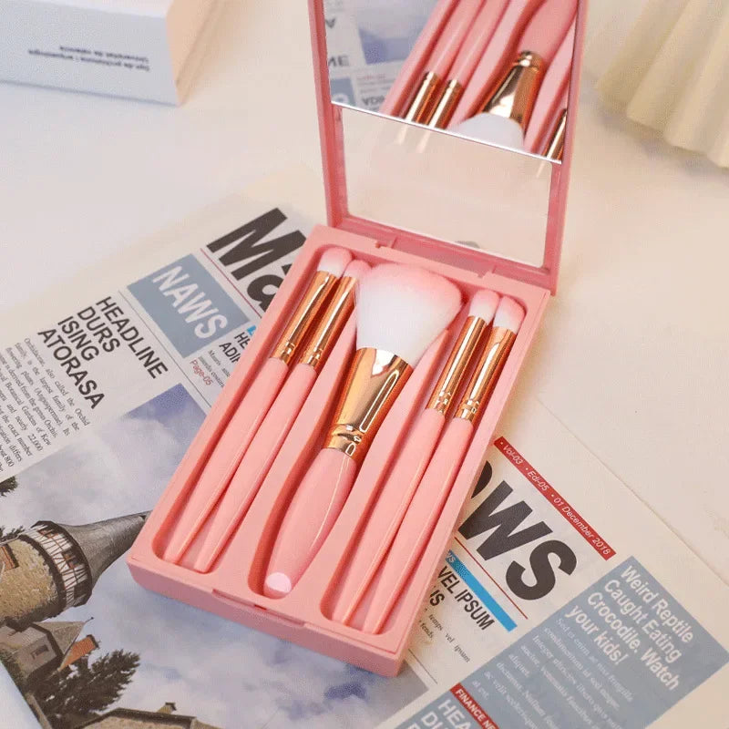 10pcs Makeup Brush Sets,Plastic mini with bag multifunctional Makeup Brush at home or On-the-Go Brush Professional Makeup tool