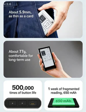 XTEINK X4 e-book reader, e-ink screen, magnetic, lightweight, 4.3-inch, 220ppi, portable e-book reader, ultra-thin, 650mAh, 16GB