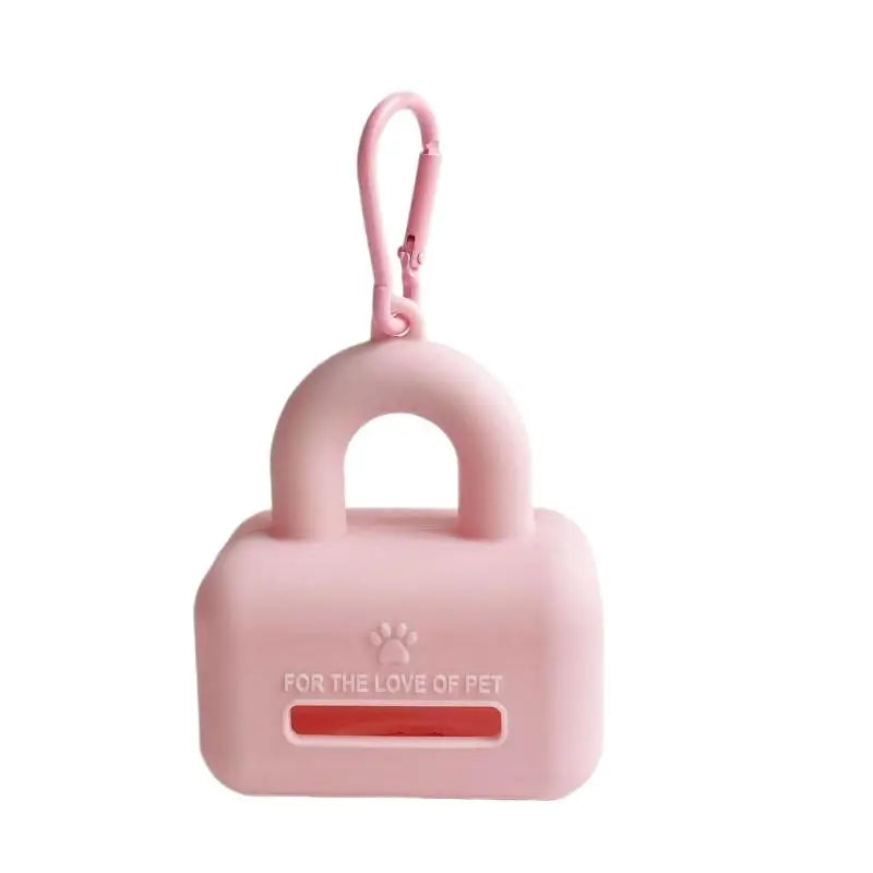 Portable Pet Poop Bag Dispenser Silicone Material with Carabiner for Dog Walking and Hiking