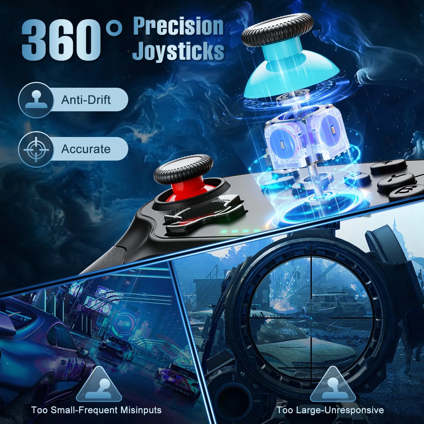 Gamepads For Nintendo Switch/Pro/OLED/PC Console Control Wireless Blue-tooth Vibration Turbo Game Joystick Controller