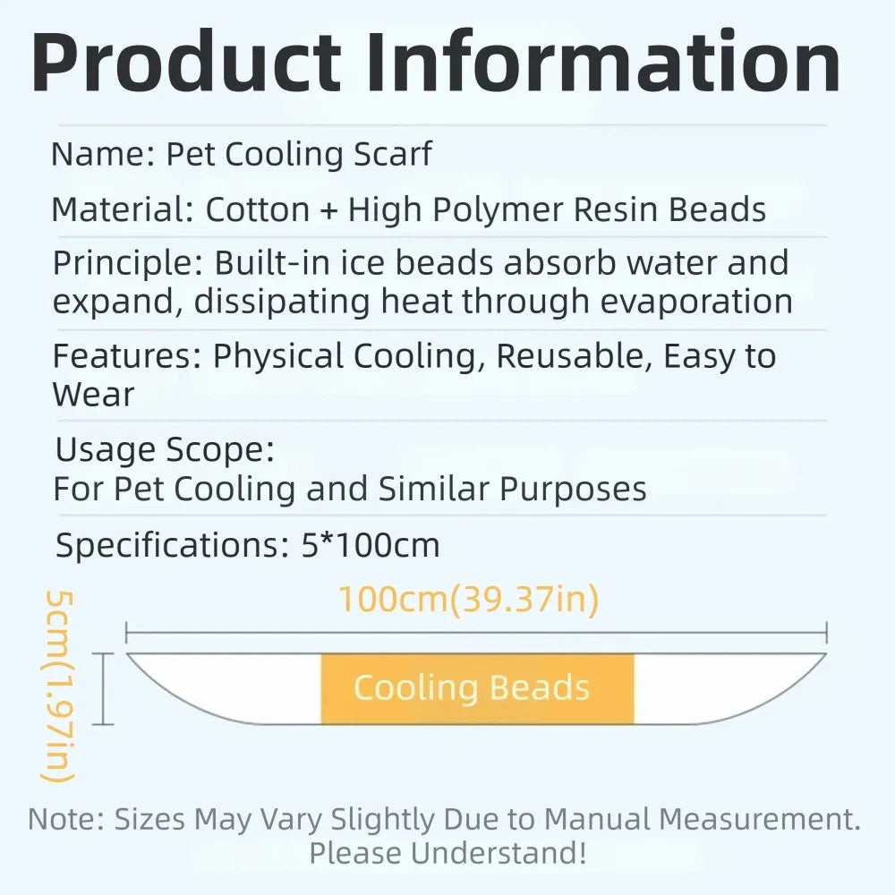 2Pcs Cute Print Pet Cooling Ice Scarf Breathable Towel Fast Cooling Pet Cool Neck Ring Ice Towel Reusable Dog Cooling Collar