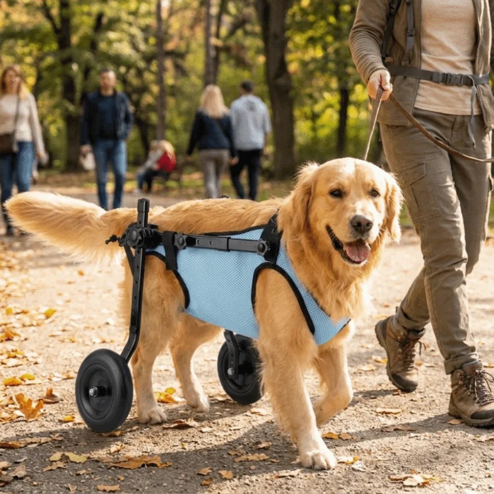 Adjustable Dog Wheelchair Comfortable Hind Leg Support Dog Mobility Scooter Breathable Pet Wheelchair Cart Pets Rehabilitation