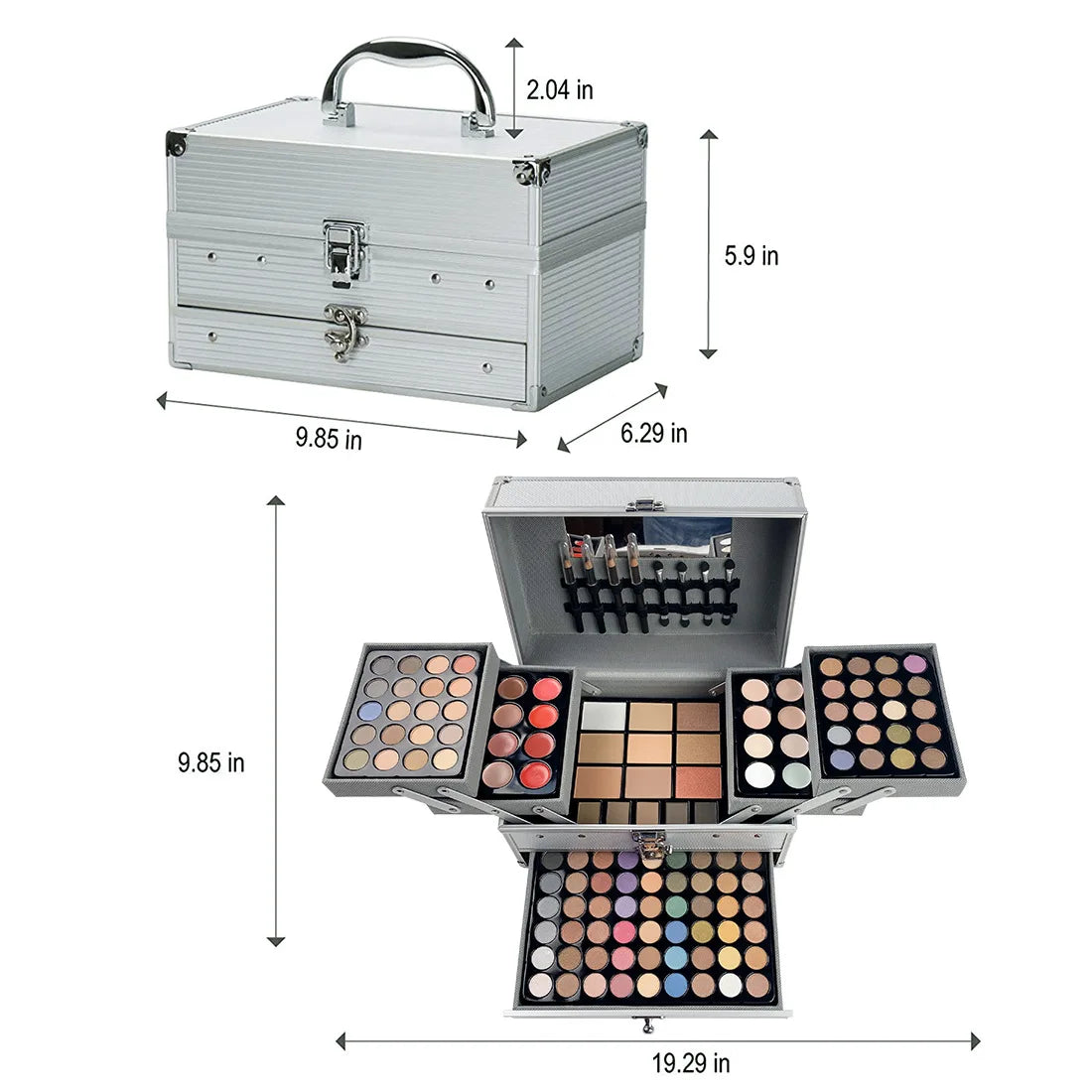Professional Beauty Cosmetic Kit Lipsticks Lip Liner Face Powder Contour Shades Concealers Combination Makeup Set Gift For Women