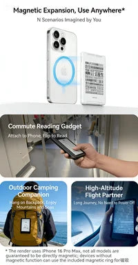 XTEINK X4 e-book reader, e-ink screen, magnetic, lightweight, 4.3-inch, 220ppi, portable e-book reader, ultra-thin, 650mAh, 16GB