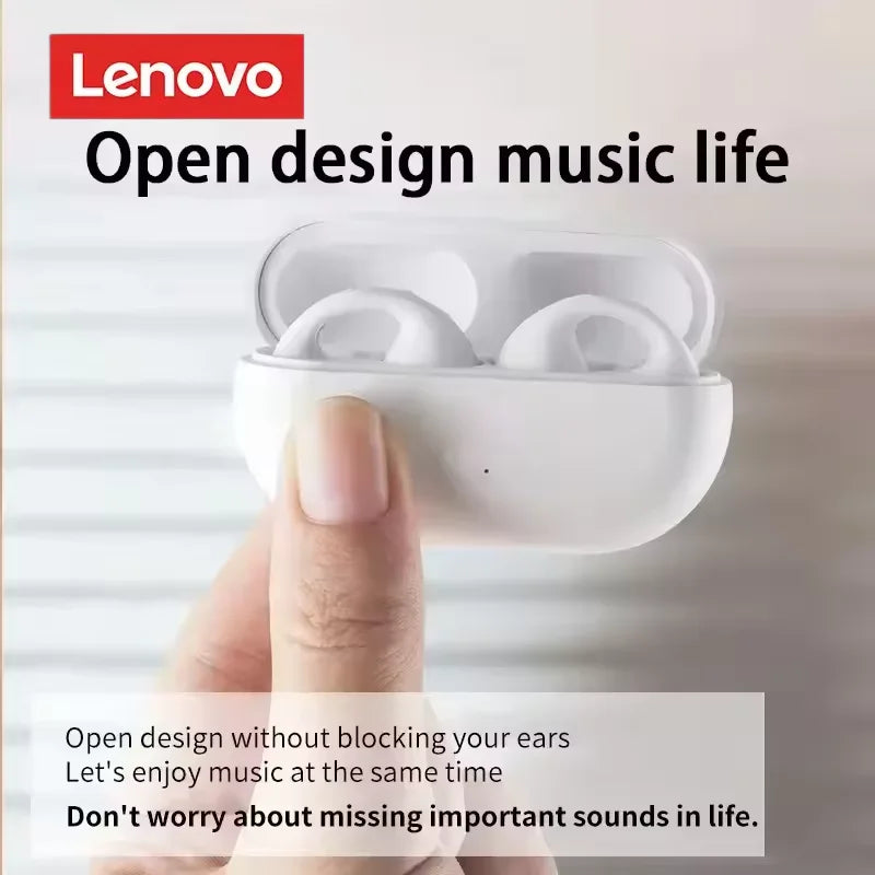 Original Lenovo T75 Sound Quality Wireless Headphones Bone Conduction Sports Bluetooth Earphones 9D HiFi sound Touch control