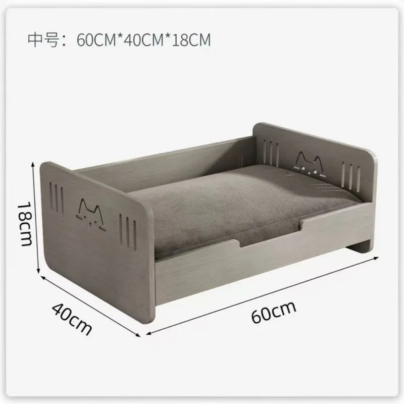 Solid Wood Pet Sofa Four-season Universal Cat Nest Simple Style Removable And Washable Dog Nest Off The Ground Moisture-proof Do