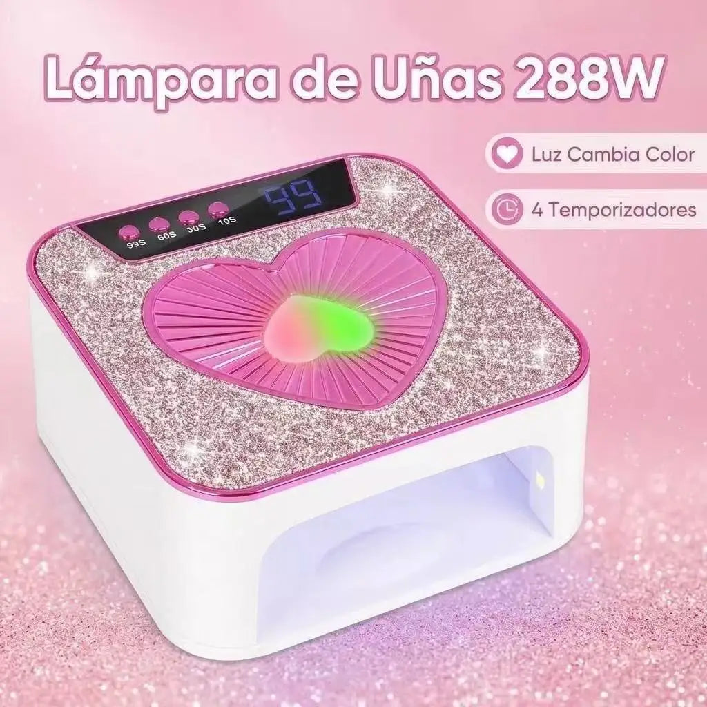 Uv for Gel Nails 288W Uv Nail Lamp with 36 Led Beads for Gel Polish with Lcd Display, Automatic Sensor and 4 Timer Settings, Professional Nail Lamp