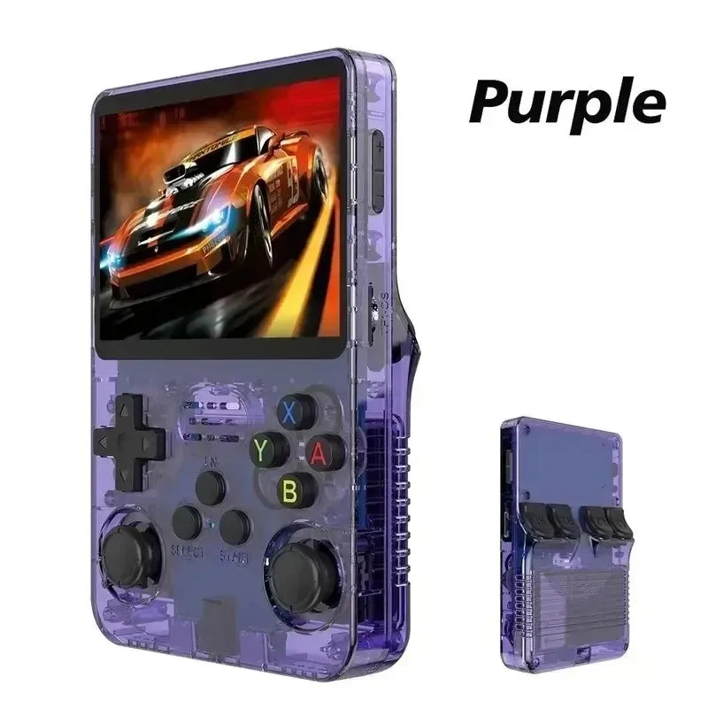 R36S Retro Handheld Game Console - 3.5 Inch IPS Screen, 64GB/128GB/256GB, Portable Gaming Device with Built-in Games