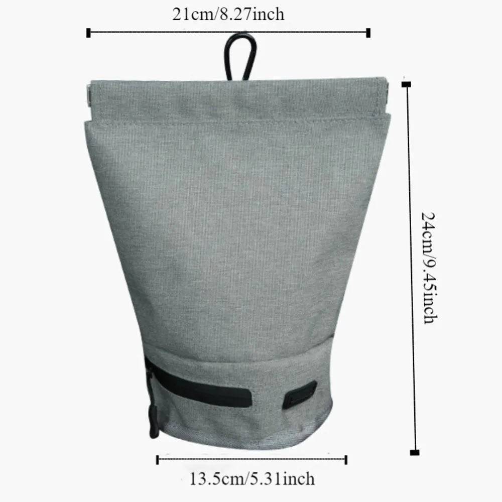 Portable Waterproof Pet Poop Scooper Bag Oxford Hanging Dog Poop Bag Carrier with Hook Dog Garbage Holder Shopping