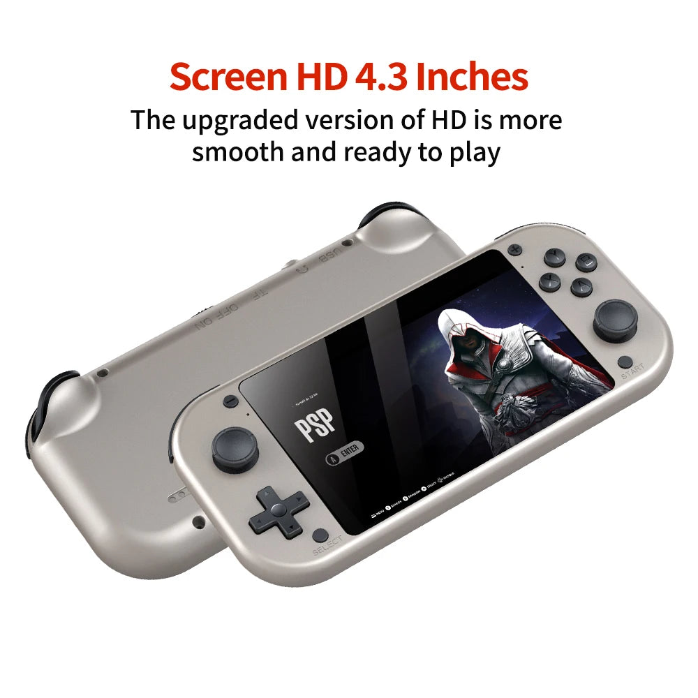 M17 Retro Handheld Video Game Console 4.3 Inch Screen Portable Pocket Player with 25 Emulators 64G128G 30000+ Games EmuELEC