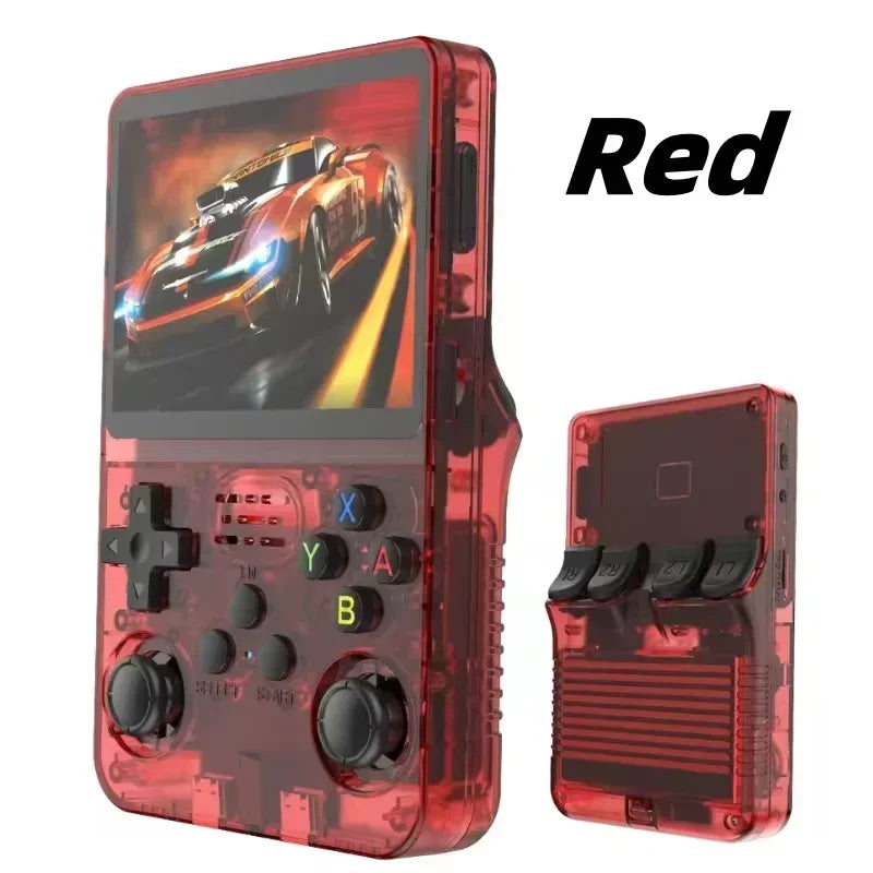 R36S Retro Handheld Game Console - 3.5 Inch IPS Screen, 64GB/128GB/256GB, Portable Gaming Device with Built-in Games