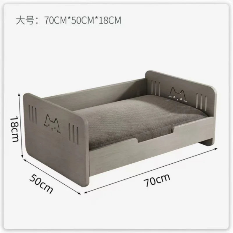 Solid Wood Pet Sofa Four-season Universal Cat Nest Simple Style Removable And Washable Dog Nest Off The Ground Moisture-proof Do