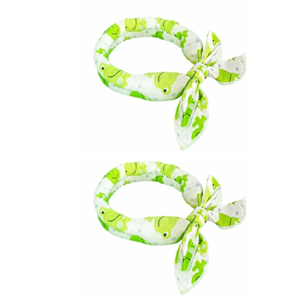 2Pcs Cute Print Pet Cooling Ice Scarf Breathable Towel Fast Cooling Pet Cool Neck Ring Ice Towel Reusable Dog Cooling Collar
