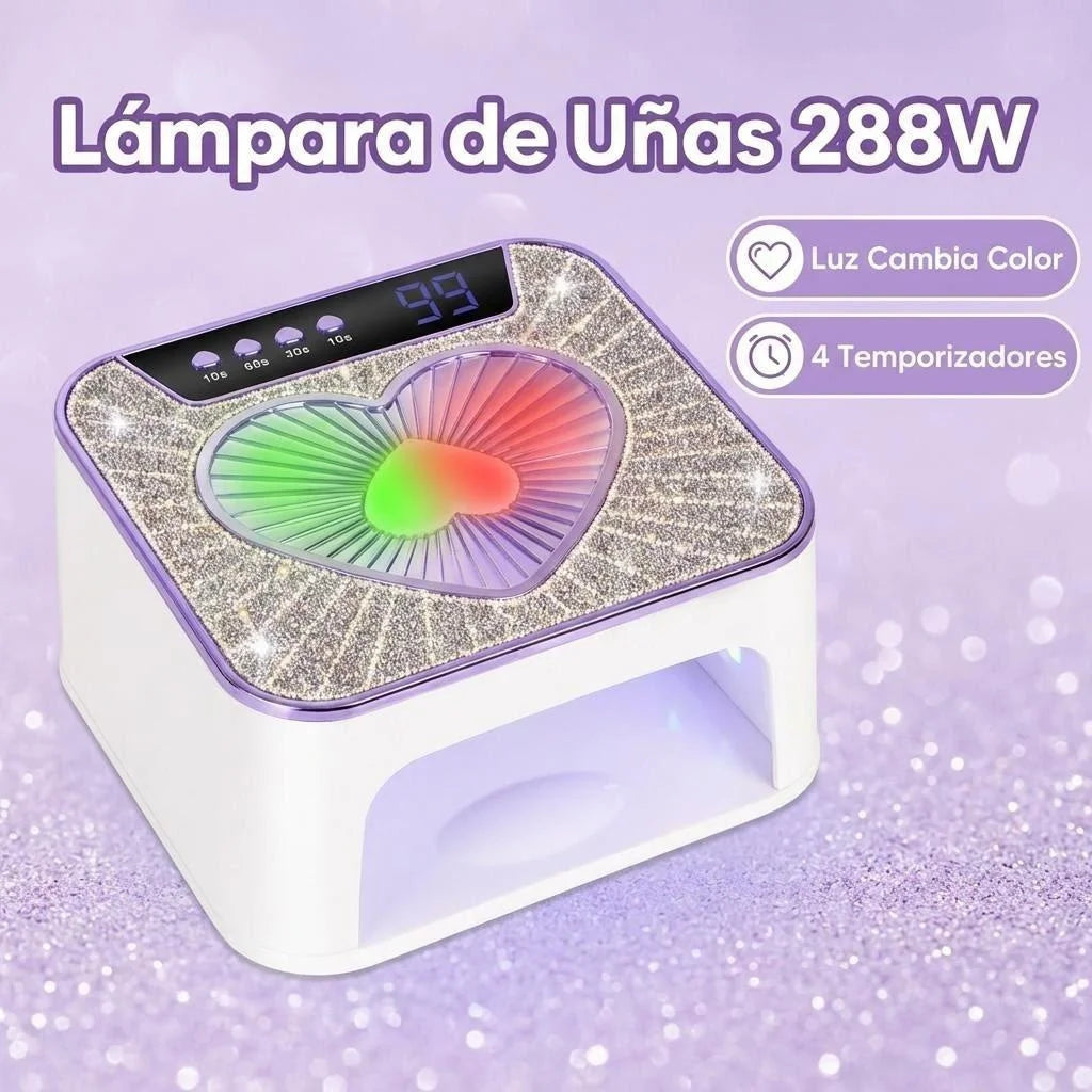 Uv for Gel Nails 288W Uv Nail Lamp with 36 Led Beads for Gel Polish with Lcd Display, Automatic Sensor and 4 Timer Settings, Professional Nail Lamp